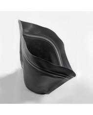 Doypack ZIP vrecko čierne matné s ventilom a Al vrstvou
