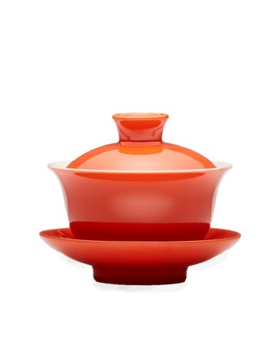 Gaiwan "Hao" orangeporcelain