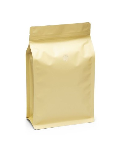 Bag with flat bottom with Zip and valve - vanilla matte