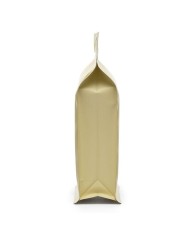 Bag with flat bottom with Zip and valve - vanilla matte