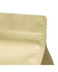 Bag with flat bottom with Zip and valve - vanilla matte