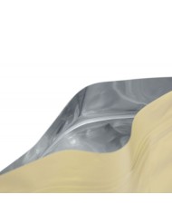 Bag with flat bottom with Zip and valve - vanilla matte