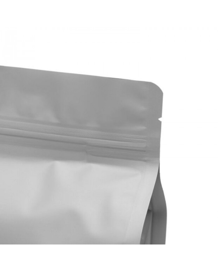 Vrecko s plochým dnom so Zip a ventilom - sivá mat