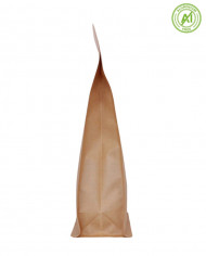 Block bottom bag with ZIP