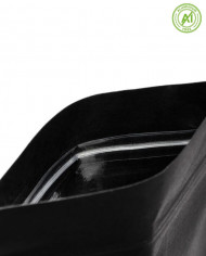 Doypack ZIP black kraft paper with window without Al