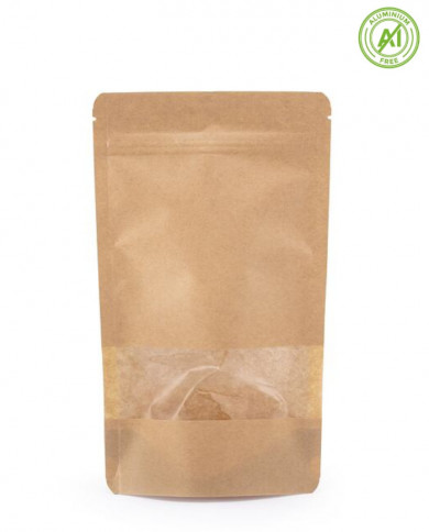 Doypack ZIP natural brown with window