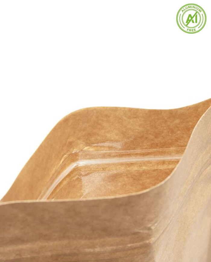 Doypack ZIP natural brown with window