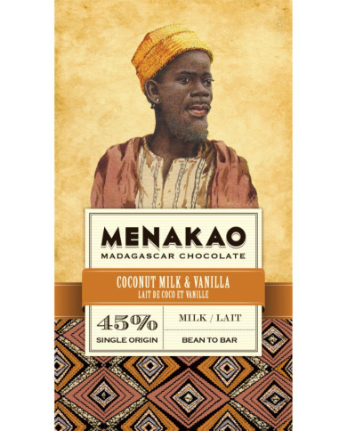 Milk chocolate 45% vanilla & coconut milk