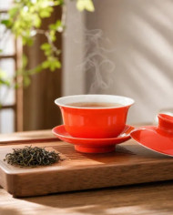 Gaiwan "Hao" orangeporcelain