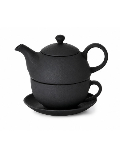 “Xiu” Cast Iron Tea Set for One - Black