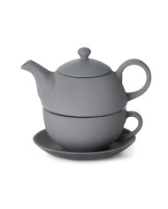 Liatinová čajová súprava Tea for one „Xiu“ - sivá
